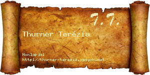 Thurner Terézia névjegykártya